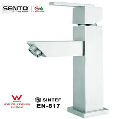 China Deck mount single hole Stainless steel basin faucet with watermark for Australia Market supplier