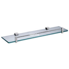 China China Suppliers Stainless steel Material Bathroom Accessoires Set Satin Finish Glass Shelf supplier
