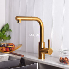 China 316 Marine grade stainless steel faucet 304 brass color kitchen pull out tap supplier