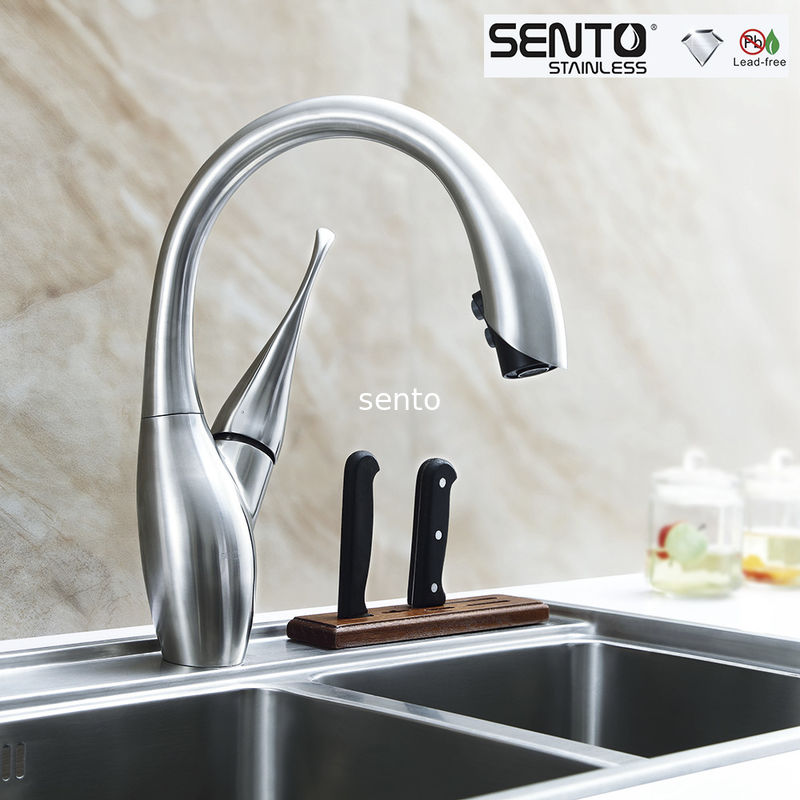 Sento New Design Kitchen Sink Faucet Swan Faucet Spray Out For Us