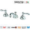 Classic style double handle water saving basin faucet for bathroom supplier