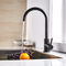 Matte Black Goose Neck Kitchen Faucet Single Handle Kitchen Faucet Steel 304/316 Material supplier