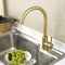 Saniary Ware Fittings Steel 304 Or 316 Body Kitchen Faucets Deck Mounted Single Hole Gold Color Faucet supplier