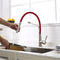 Sanitary Ware UPC Single Handle Stainless Steel Sink Taps Mixer Red Rubber Pull Out 2 Funtions Kitchen Faucet supplier