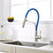 American Market Cold Hot Water Spring Steel 304/316 Material Kitchen Faucet With Pull Out Blue Rubber supplier