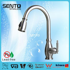 China flexible spring hose single handle kitchen mixer taps supplier