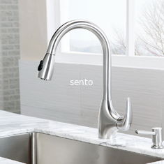 China Krause stainless steel water saving pull out kitchen faucet supplier