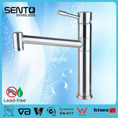 China Solid single handle stainless steel kitchen sink faucet supplier
