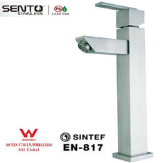 China 2016 Watermark standerd stainless steel sink mixer square basin faucet supplier