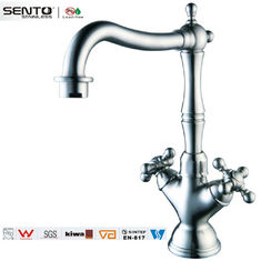 China Classic design Dual lever sink mixer stainless steel faucet kitchen supplier