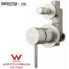 China steel body brushed finish shower mixer with watermark supplier