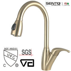 China Gold Colour cupc kitchen faucet with PVD supplier