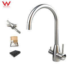 China Good Quality SS304 Faucet Healthy SS316 Material Mixer Filtration RO tap brush finished for kitchen supplier