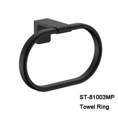 China Fancy Decorative Stainless steel Black Finishing Bathroom Accessories Wall Mounted Towel Ring supplier