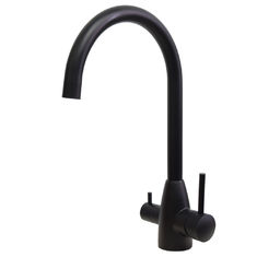 China Pure Black Stainless Steel 304 Tap Sus316 Hot And Cold Filter Water Tap Mixer Handles Kitchen Faucet supplier