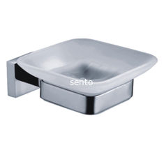 China Modern Square Shape Solid Stainless steel satin Shower Soap Dish Holder supplier
