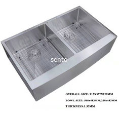 China Stainless steel Double Bowl One Piece Kitchen Sink and Countertop sink supplier