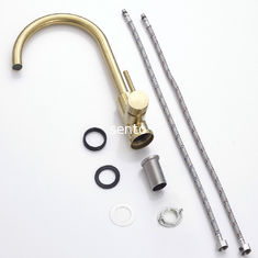 China Saniary Ware Fittings Steel 304 Or 316 Body Kitchen Faucets Deck Mounted Single Hole Gold Color Faucet supplier