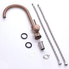 China Steel 304/316 Material Kitchen Sink Tap Deck Mounted Mixer Single Handle 2ways Water Wash Faucet Copper Color supplier