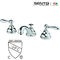 Classic style double handle basin faucet for bathroom design supplier