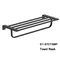 Good quality Towel Rail Wall Mounted Single Towel Bar Rack Black color Stainless steel material supplier