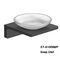Good Quality Wholesale Rust Resistant Hotel Stainless Steel Soap Dish holder and black finish matt glass supplier