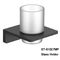 Stainless steel Wall mounted bathroom Black holder cup &amp; tumble holder mat glass supplier