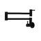 Solid Stainless Steel 304/316 Material Deck Mounted Nano Black Double Handle Flexible Kitchen Faucet For Pot Filler supplier