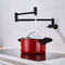 304 SUS Single Lever Taps  Wall-Mount Retractable Pot Filler Kitchen Sink Faucet Cold Only Black supplier
