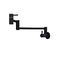 304 SUS Single Lever Taps  Wall-Mount Retractable Pot Filler Kitchen Sink Faucet Cold Only Black supplier