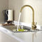 Saniary Ware Fittings Steel 304 Or 316 Body Kitchen Faucets Deck Mounted Single Hole Gold Color Faucet supplier