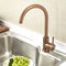 Steel 304/316 Material Kitchen Sink Tap Deck Mounted Mixer Single Handle 2ways Water Wash Faucet Copper Color supplier