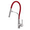 Factory good quality single handle flexible colorful kitchen faucet with black color supplier