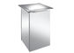 stainless Steel Metal material Public Bathroom Cabinet Trash Waste Bin Dustbin square design waste can  With Cover supplier