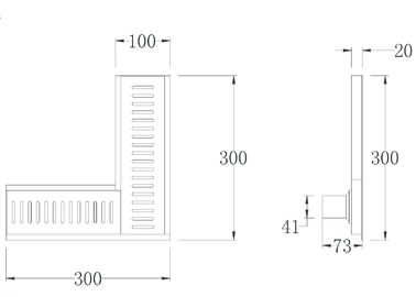 Bathroom Shower Room L-Shape Floor Drain Multi-Specification Brushed Sus304 Stainless Steel Bath Floor Drain supplier