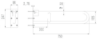 Stainless steel 304 Material bathroom Inox Brush Finished Disabled Toilet U Shaped rail Wall Mounted Swing Up Grab Bars supplier