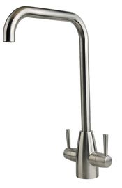 Advanced Morden Kitchen Brushed Finish Steel Waterfall Taps Basin Dual Waterfall Taps Faucet supplier