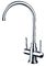 Dual handle Kitchen hot cold water mixer tap stainless steel 304 sink wash faucet supplier