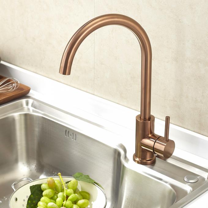 Pvd Coating Copper Color Surface Kitchen Water Faucet For Sink Pvd Coating Copper Color Surface